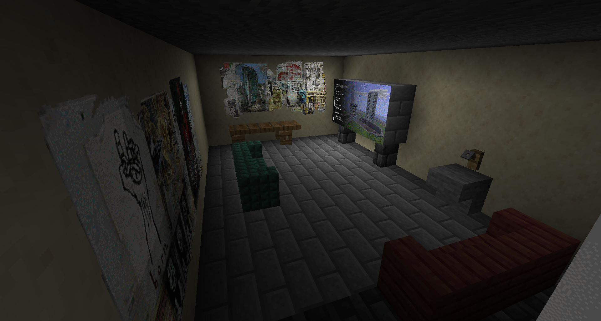 The secret area from the current and final version of the original map, rebuilt in Minecraft.