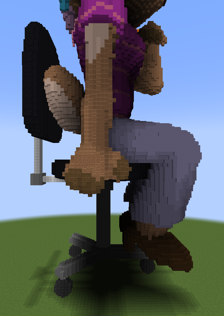 In-game screenshot, Left angle, showing the side of the chair.