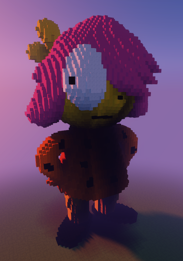 Sildur's shaders, front 3/4 left angle.