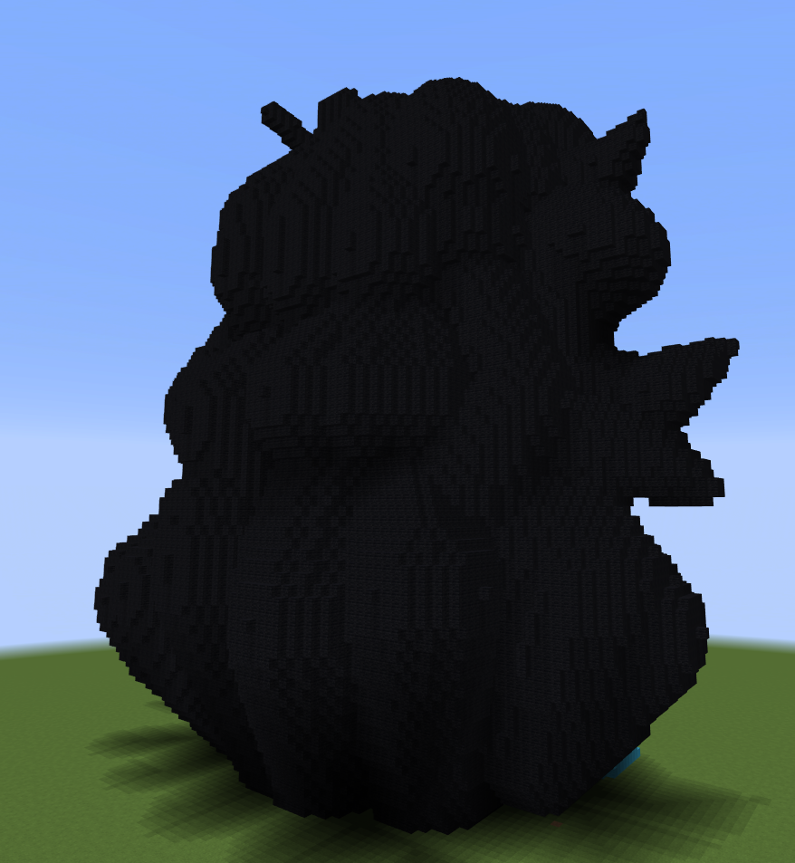 Back view, mostly consisting of long hair.
