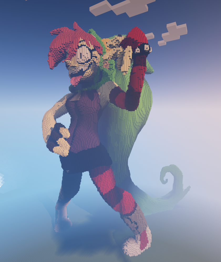 In-game screenshot with shaders, right 3/4 angle.