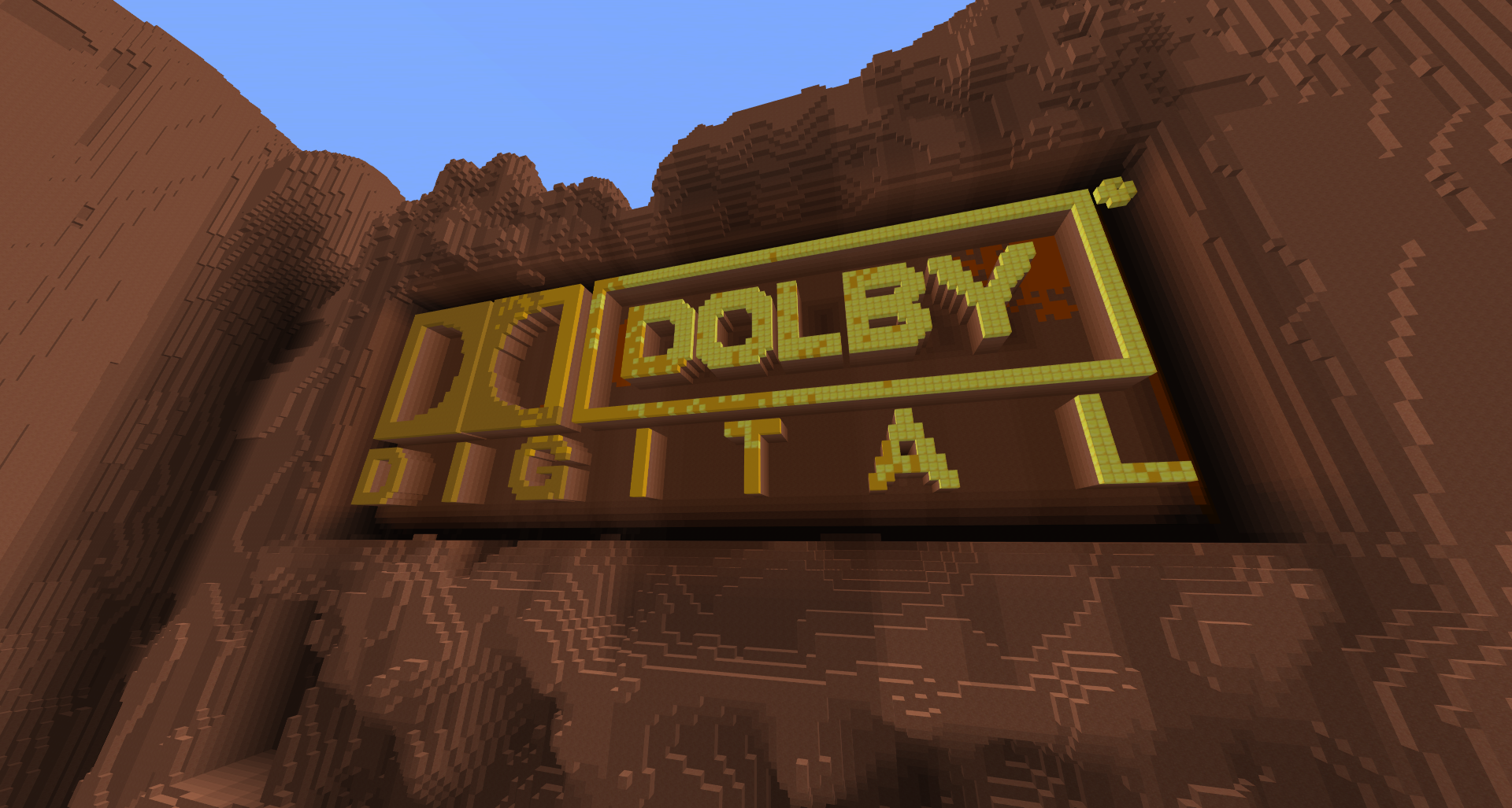 In-game screenshot, up close and personal with the Dolby logo