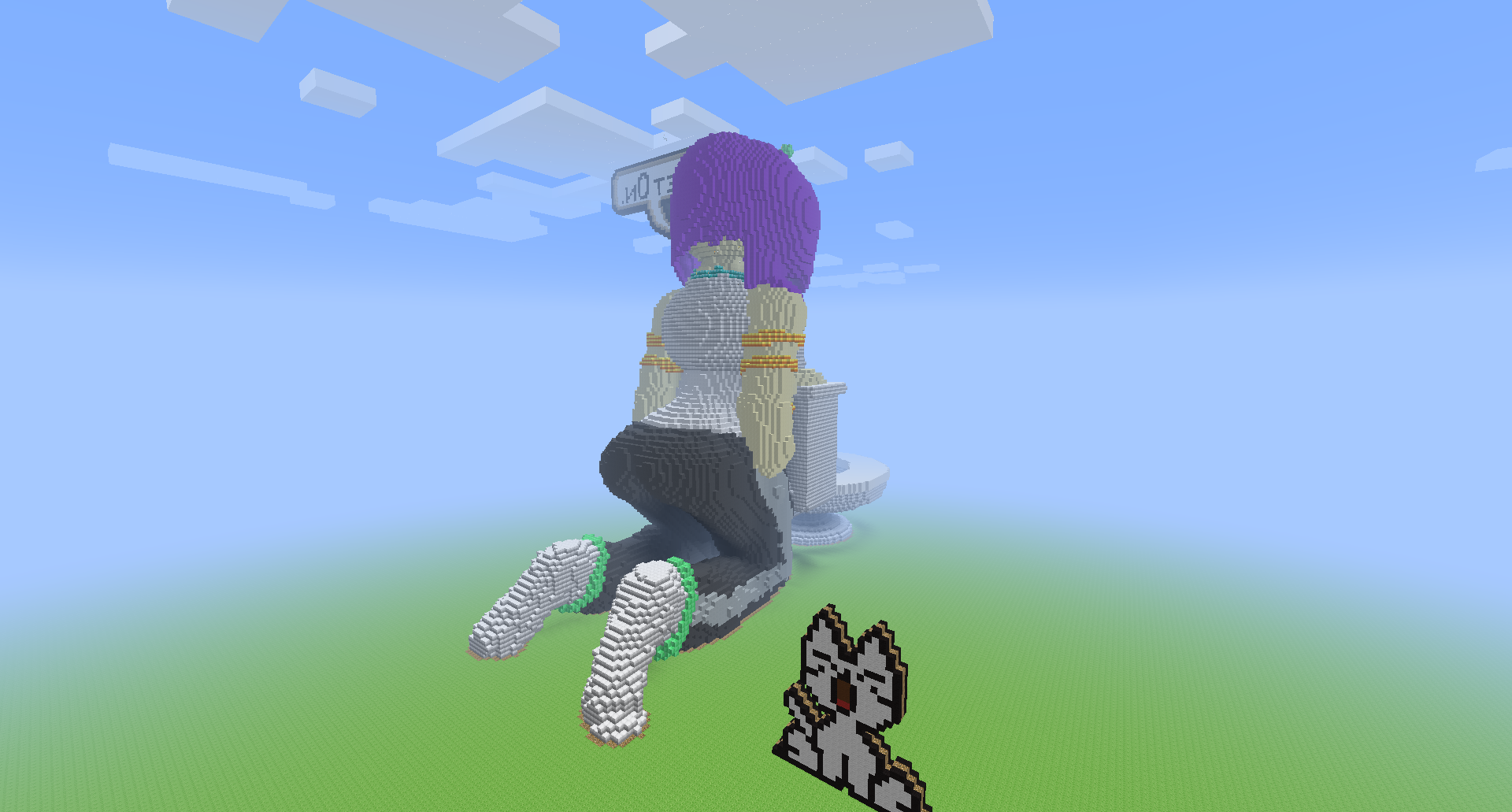 Back view. Resource pack used was Golden Days.
